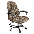 thumbnail image 1 of POLERO Elastic Cloth All-in-One High Back Computer Chair Cover for Small Business Office Home Office Chair Protector Slipcover, Camouflage Bear Leaf Pattern, 1 of 7