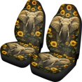 thumbnail image 1 of POLERO Elephant Sunflower Print Vehicle Seat Covers for Fit Most Cars, Front Set Breathable Bottom Seat Cushion Covers Nonslip Soft Front Seat Cover, 1 of 13