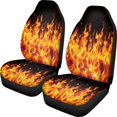 thumbnail image 1 of POLERO Flaming Fire Print Vehicle Seat Covers for Truck, 2pcs/Set Stretch Front Seat Cover Stretchable Easy Install Auto Seat Cover, 1 of 9