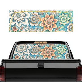 POLERO Floral Butterfly Print Car Rear Windshield Sunshade, Durable Car Window Decal FadeResistant Anti-Corrosion Truck Rear Window Decal for, 66.9 x 22.4 Inch