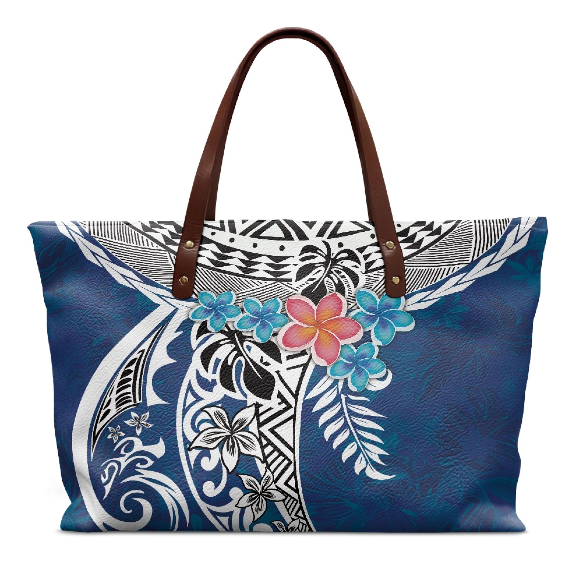 POLERO Floral Geometric Top Handle Tote Bag with with Zipper Large ...