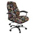 thumbnail image 1 of POLERO Floral Skull Design Office Swivel Chair Protector Cover, Anti Fading Office Chair Cover Comfortable One Piece Office Chair Seat Cover for Home, 1 of 7