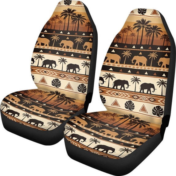 POLERO Front Seat Cover Car Interior, Easy to Install Vehicle Seat Covers Truck Comfy, Elephant Palm