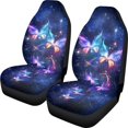 thumbnail image 1 of POLERO Galaxy Butterfly Pattern Vehicle Seat Covers for Car, Set of 2 Easy to Install Drive Seat Protection Covers Breathable Elastic Front Seat Cover, 1 of 9