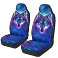 thumbnail image 1 of POLERO Galaxy Classic Wolf Print, Easy Installation Washable Seat Protectors Protective Automobile Seats Protector Pad Mat for Automotive, 1 of 6