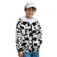 thumbnail image 1 of POLERO Girls Animal Cow Print Hoodie Novelty Soft Winter Jacket for Boys Full Zip Up Hoodie Sweatshirt with Pocket, Size L, 1 of 8