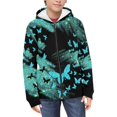 thumbnail image 1 of POLERO Girls Zip Up Cropped Hoodies Teen Long Sleeve Bling Butterfly Blue Sweatshirts Kids Fall Casual Jacket with Pockets, 6-7 Years, 1 of 7