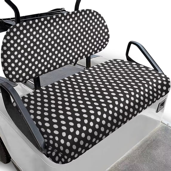 POLERO Golf Cart Seat Covers for Ezgo Txt Ordinary Seats, Polka Dot Print Universal Front Seat Cover Set for Golf Cart Accessories All Seasons Breathable Washable