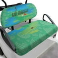 thumbnail image 1 of POLERO Golf Seat Covers for Cart Universal Fit Club Car Precedent Golf Bound Print Breathable Golfcart Bench Seat Covers Washable Fashion Accessories, Green, 1 of 8