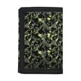 thumbnail image 1 of POLERO Green Camouflage Design Kids Trifold Wallet for Travel, Polyester Children's Wallet with Slim Thin Trifold Card Wallet, 1 of 7