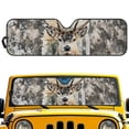 thumbnail image 1 of POLERO Grey Camo Deer Universal Windshield Sun Shade for Car Truck Off-road Vehicle, Foldable Front Window Sun Shield Visor Automotive Window Sunshades, 1 of 7