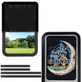 thumbnail image 1 of POLERO Happy Campers RV Entry Door Window Shade Sunshade Hook and Loop Fastener Camper Privacy Entrance Sun Blackout Fabric 17.3" x 26", 1 of 7