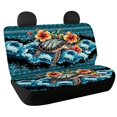 thumbnail image 1 of POLERO Hawaiian Sea Turtle & Hibiscus Floral, Easy to Install Car Back Seat Covers Set of 2 Non-Slip Durable Car Rear Seat Covers for Auto Car Interior, 1 of 7