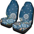 thumbnail image 1 of POLERO High Back Vehicle Seat Covers for Car, Protective Removable Auto Interior Cover Polyester Fabric 2pcs, Star Print & Mandala, 1 of 13