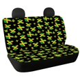 thumbnail image 1 of POLERO Jamaican Flag Heart & Cross Pattern Rear Backrest Protectors with SUV Car, Washable Non-Slip Bench Seat Cushions(Set of 2), 1 of 4