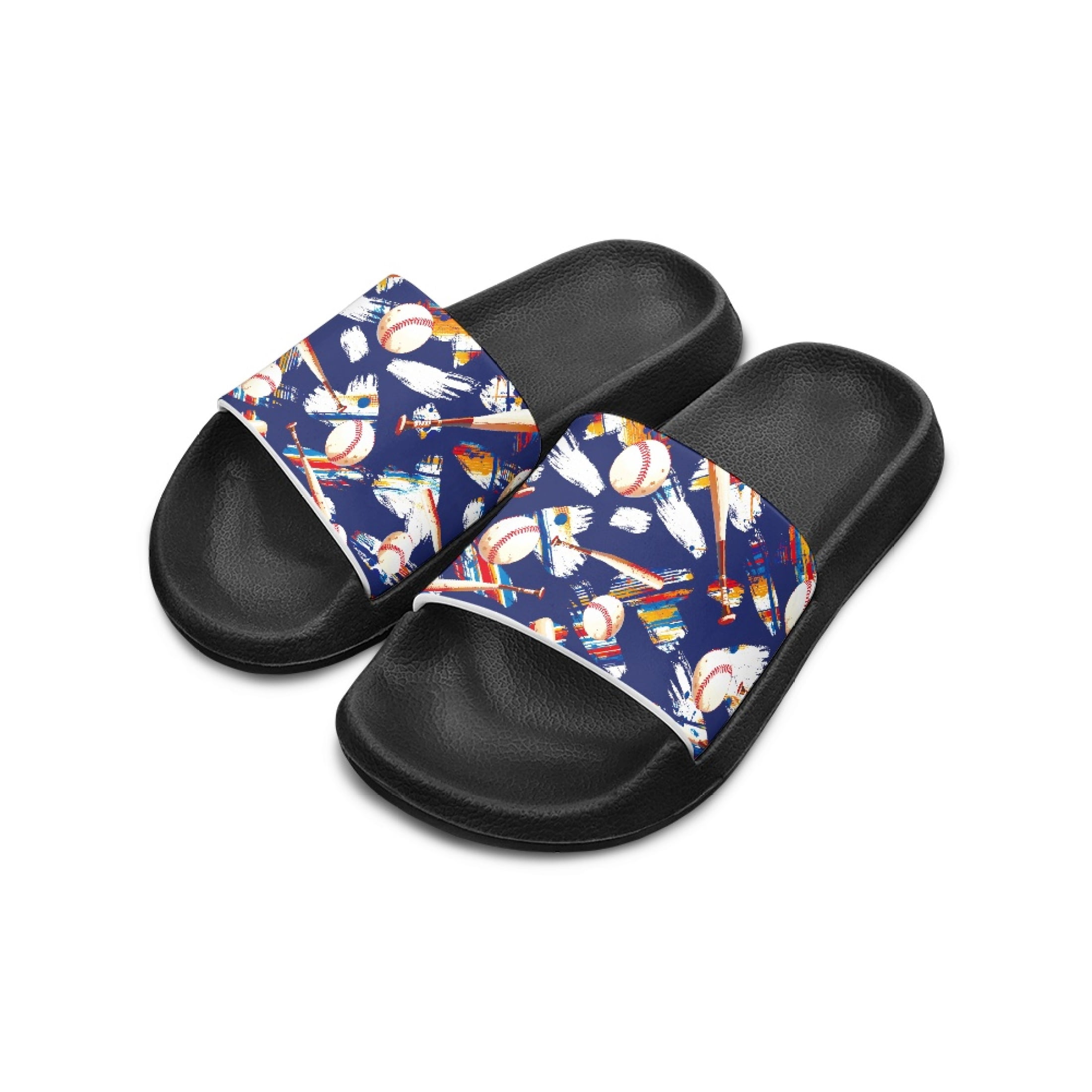 Pool Slide Game POLERO Kids Baseball Print Slide Sandals - Non-Slip Lightweight EVA ...
