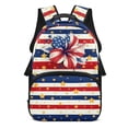thumbnail image 1 of POLERO Large Capacity Backpack for School Outdoor Activities, Polyester Fabric Lightweight School Backpack, USA Star, 1 of 10