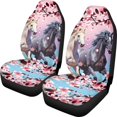 thumbnail image 1 of POLERO Nonslip Front Seat Cover for Van, Washable Breathable Vehicle Seat Covers Polyester 2 Pcs, Horse and Flowers Patterns, 1 of 13