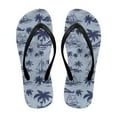 thumbnail image 1 of POLERO Palm Tree Sailboat Flip Flops for Women Beach Arch Support Waterproof Shower Shoes for Daily Walking, 1 of 7