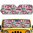 thumbnail image 1 of POLERO Pink Cherry Car Windshield Sun Shade, Foldable Car Sunshade Windshield for Front Window, Fit for SUV,Off-road Vehicle，Automotive Interior Sun Protection, 1 of 7