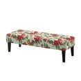 thumbnail image 1 of POLERO Poinsettia Flower Print Bench Seat Cover Stretch Rectangle Long Bench Covers Slipcover with Elastic Edge Removable Seat Cushion Protector for Bedroom, Kitchen, 1 of 7