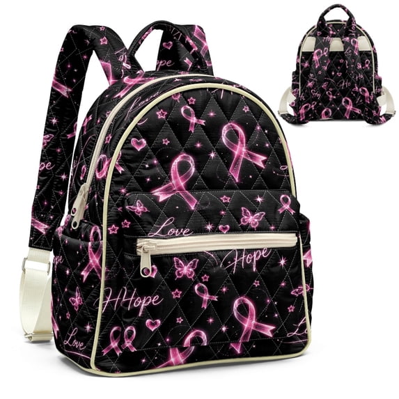 Polyester Cloth Backpack POLERO Polyester Fabric Fashion Backpack Purse with Lightweight, Pink ...