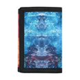thumbnail image 1 of POLERO Polyester Trifold Card Wallet with Portable Lightweight Children's Wallet for School, Fire Ice Smoke Decoration Kids Trifold Wallet, 1 of 6