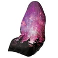 thumbnail image 1 of POLERO Purple Starry Forest Pattern Terry Cloth Car Seat Cover Washable, for Van Automotive Front Seat Suitable for Cars Trucks, 1 of 7