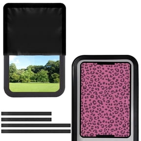 POLERO RV Door Window Shade Cover - Hook-and-Loop Fastening RV Blackout Window Cover, an-UV and Privacy Protection for Camper (17.3” x 26”, Pink Leopard Print)