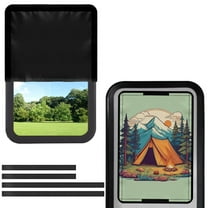 POLERO RV Door Window Shade for Total UV Protection, Watercolor Forest Camping Half-Fold Design Window Sunshade Blinds for Camper Windows Travel Trailer Camping Accessories 17.3" x 26"