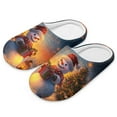 thumbnail image 1 of POLERO Snowman Gift Print Christmas House Slippers for Woman Lightweight Indoor Slippers Closed Toe Slip On Bedroom Shoes with Memory Foam, Size 6-7, 1 of 7