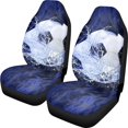 thumbnail image 1 of POLERO Soccer Ball Splash Print Comfortable Vehicle Seat Covers for Automotive, Polyester Fabric Washable Car Front Seat Covers SUV, 1 of 13