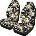 thumbnail image 1 of POLERO Soft Front Seat Cover for Most Cars, Breathable Comfort Automotive Front Seat Covers Polyester 2 Packs, Floral and Leaf Patterns, 1 of 13