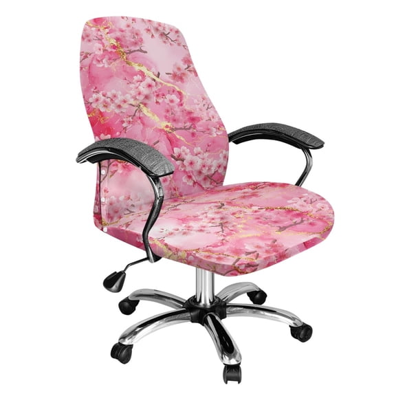 POLERO Stretch All-in-One High Back Computer Chair Cover for Home Office, Elastic Cloth Washable Office Chair Cover with Non-Slip