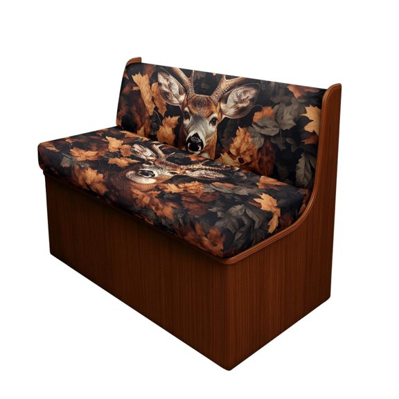 POLERO Stretch Polyester Fabric RV Dining Chair Seat Covers Compatible with Car Bench RV Camper, Camper Sofa Cover for Booth Seats Camper Cushion 2 Pieces