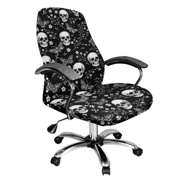 POLERO Stretchy One Piece Office Swivel Chair Slipcover for Workspace, Elastic Cloth Scratch Resistant Office Chair Cover with Breathable
