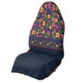 thumbnail image 1 of POLERO Terry Cloth Car Seat Cover Machine Washable, Compatible with Truck Seat Van, Bucket Seat Protector Fit for Sedan Vehicle, Vibrant Floral Folk Print 1 Pack, 1 of 7