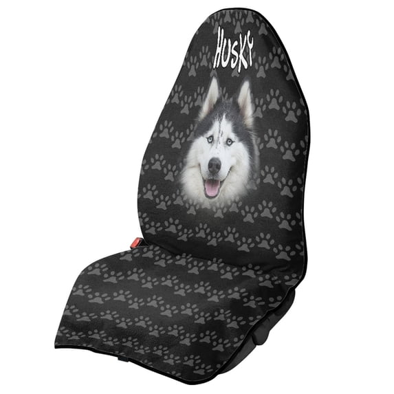 POLERO Terry Cloth Car Seat Cover Machine Washable, Compatible with Truck Seat Van, Bucket Seat Protector Fit for Sedan Vehicle, Husky 1 Pack