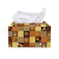 thumbnail image 1 of POLERO Tissue Box Cover PU Leather Car Tissue Holder Rectangular Waterproof Facial Paper Organizer Dispenser for Bathroom, Vanity Countertop, Tabletop, Thanksgiving Theme, 1 of 7