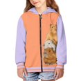 thumbnail image 1 of POLERO Toddler Boys Hoodies Cute Capybara Orange Purple Print Sweatshirt Boys Jacket Zipper Hoodie Top Kids Coat Winter Long Sleeve Hooded Shirts 8-10 Years, 1 of 7