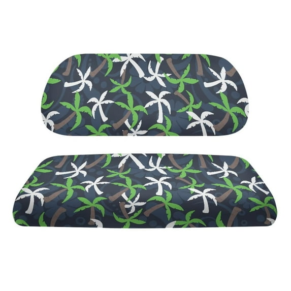 POLERO Tropical Coconut Palm Tree Universal Golf Cart Seat Covers Club Car Precedent Golf Cart Breathable Material Fit Like a Glove for Women Men, Easy to Install