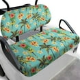 thumbnail image 1 of POLERO Tropical Palm Tree Flower Golf Cart Seat Cover Breathable Mesh Bench Seat Cover Universal Fit for Club Car Golf Cart Decorations All Seasons No Stapler Required, 1 of 8