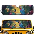 thumbnail image 1 of POLERO Tropical Parrot Windshield Sun Shade for Car Off-road Vehicle Auto SUV Truck Foldable Front Window Sunshade Sun Visor Protector Block UV Rays Reflect Heat, 52.95" x 16.14", 1 of 7