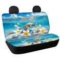 thumbnail image 1 of POLERO Underwater Sea Turtle with Plumeria & Seashells Design, Durable Universal Car Seat Cover Cushions Set of 2 Non-Slip Waterproof Auto Back Seat Protective Covers for Interior Automotive, 1 of 7