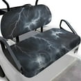thumbnail image 1 of POLERO Univesal Golf Cart Seat Protector Set for Club Car Precedent Seats Dark Clouds and Lightning Print Washable Golf Cart Bench Seat Covers for Women Men Easy to Install, 1 of 8