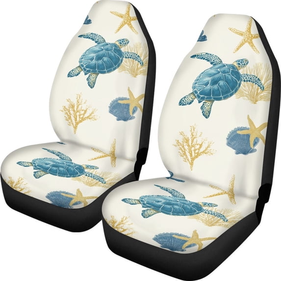 POLERO Vehicle Seat Covers Automotive, Interior Decor Accessory Front Seat Cover Most Cars Breathable, Turtle