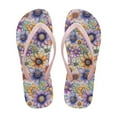 thumbnail image 1 of POLERO Vintage Boho Blossom Flip Flops for Women Beach Arch Support Waterproof Shower Shoes for Daily Walking, 1 of 7