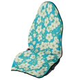 thumbnail image 1 of POLERO White Cherry Blossom Terry Cloth Car Seat Cover, Sweat Proof Non Slip Waterproof Front Seat Cover Fit for Trucks Cars Vans, 1 of 7