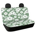 thumbnail image 1 of POLERO White Hibiscus Tropical Floral Print Car Rear Seat Protectors with SUV Sedan, Durable Non-Slip Car Back Seat Covers(2 Piece), 1 of 7