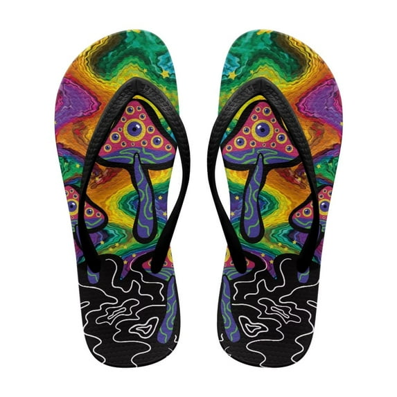 POLERO Women Shower Flip Flops Lightweight Color Mushroom Walking Sandals for Women Arch Support